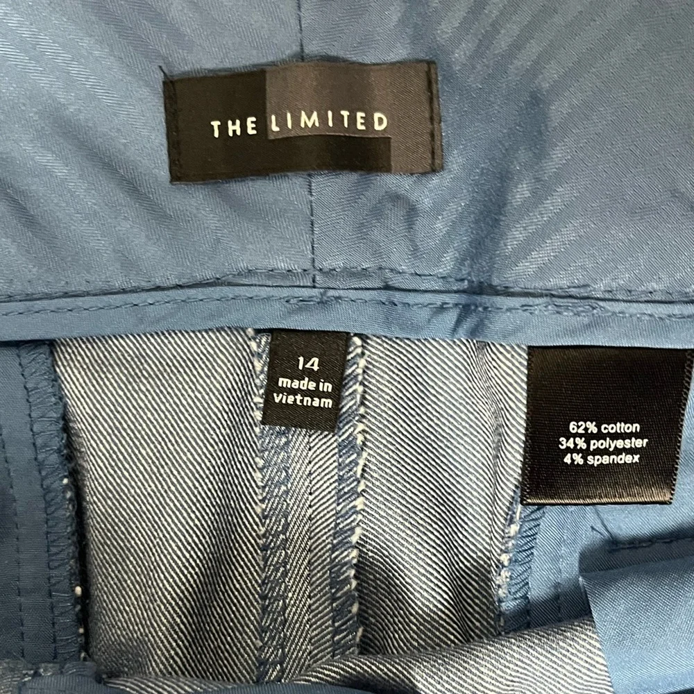 The Limited Slate Blue Wide Leg Dress Slacks Size 14